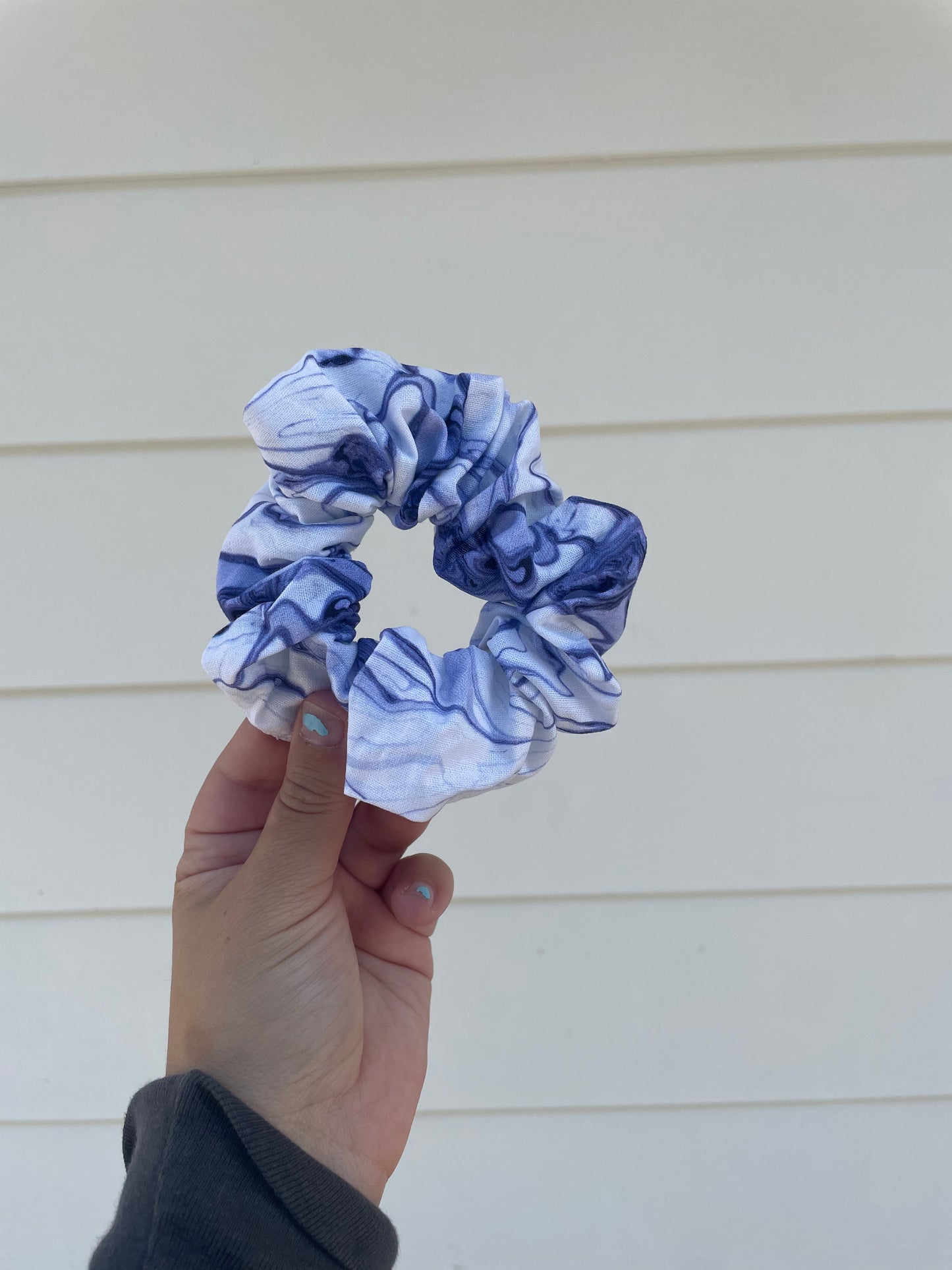 Blue Marble Scrunchie