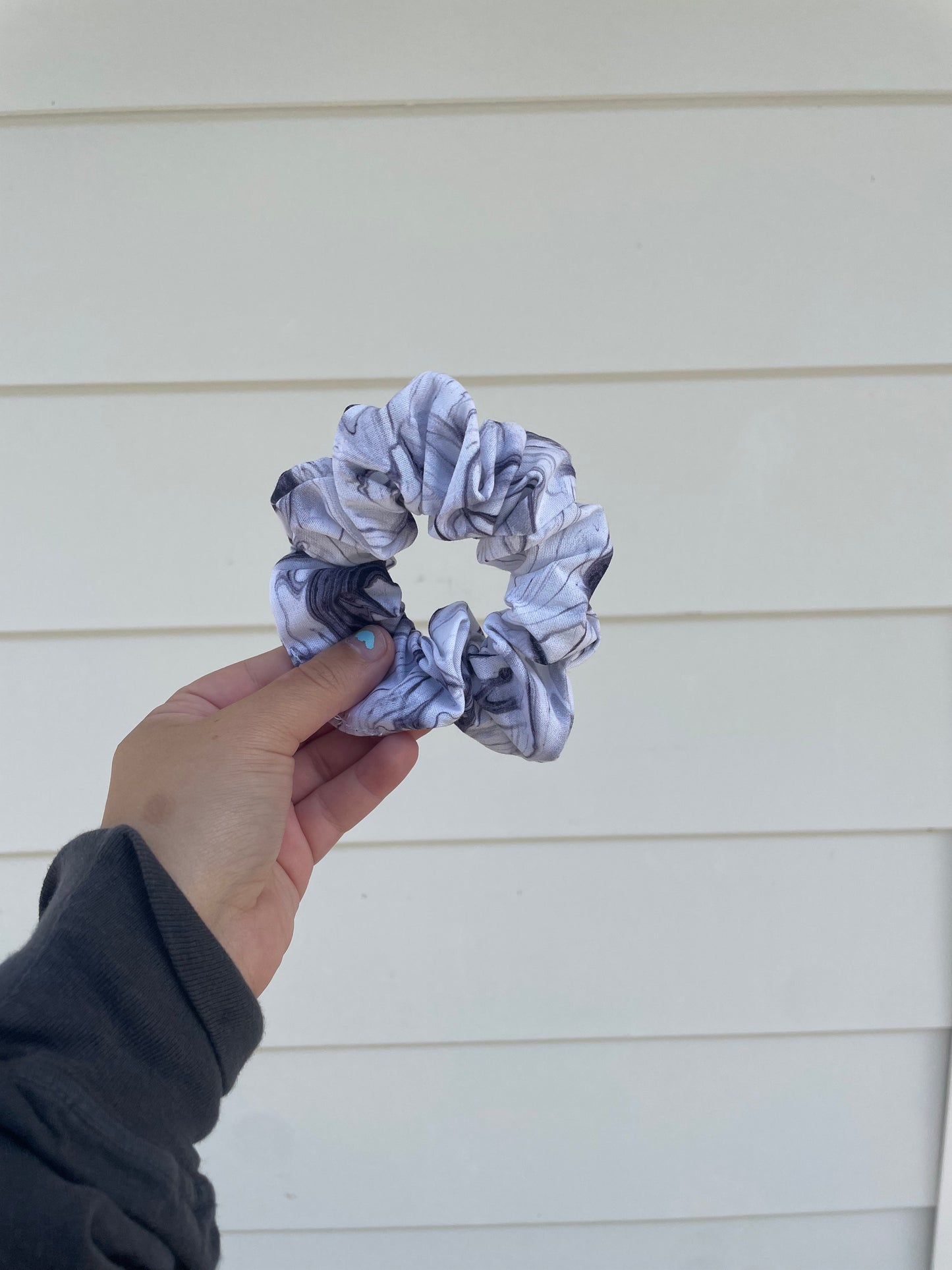 Black Marble Scrunchie